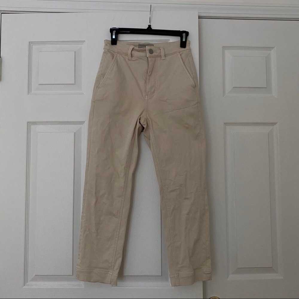 Everlane Straight Leg Crop Sandstone size 0